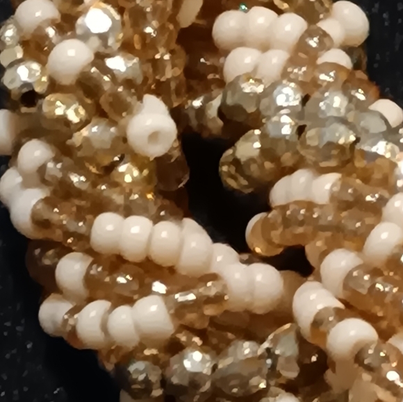 Necklace vintage twisted seed bead multi colored - Picture 5 of 5